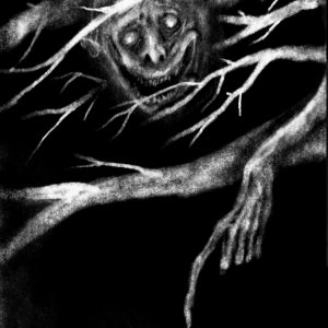 Media 'Tiptoe through the trees.jpg' in album '"Not A Speck Of Light" by Laird Barron — Trevor Henderson's Illustrations'
